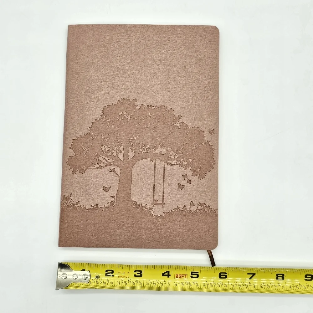 Inspirational Journal Set Tree of Life Faux Leather Pen Christian Bookmark Pink